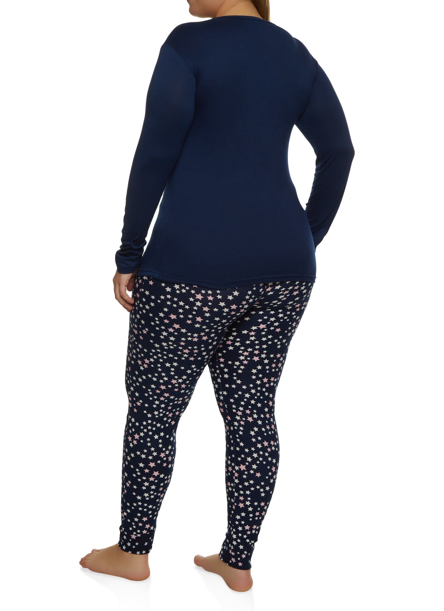 Plus Size Under the Stars Pajama Top and Printed Lounge Pants sold by Rainbow product image thumbnail 2