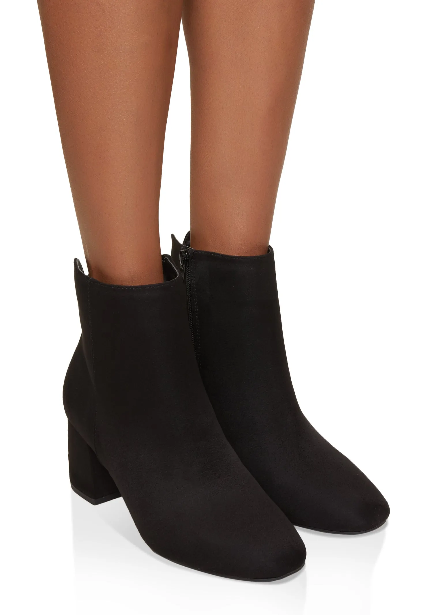 Round Toe Block Heel Booties sold by Rainbow product image thumbnail 2