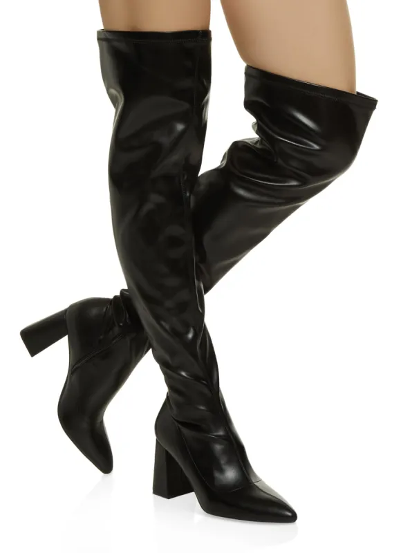 Pointed Toe Over The Knee Boots sold by Rainbow