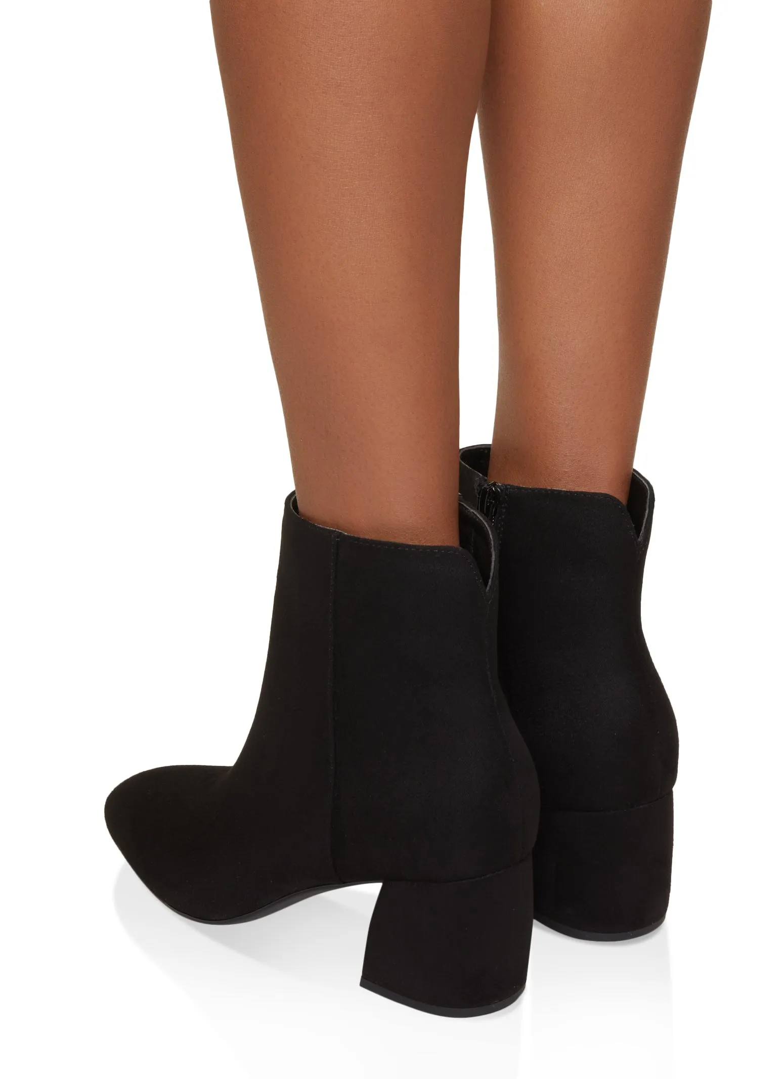 Round Toe Block Heel Booties sold by Rainbow product image thumbnail 3