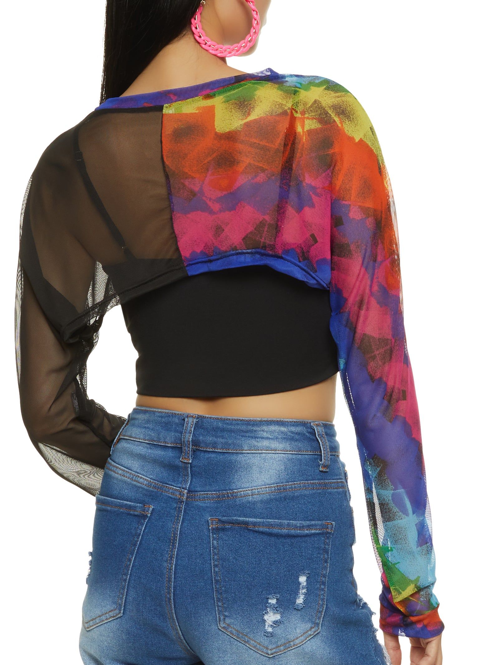 Two Tone High Neck Crop Top sold by Rainbow product image thumbnail 2