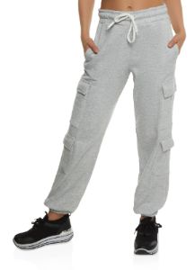 Fleece Cargo Pocket Drawstring Sweatpants sold by Rainbow