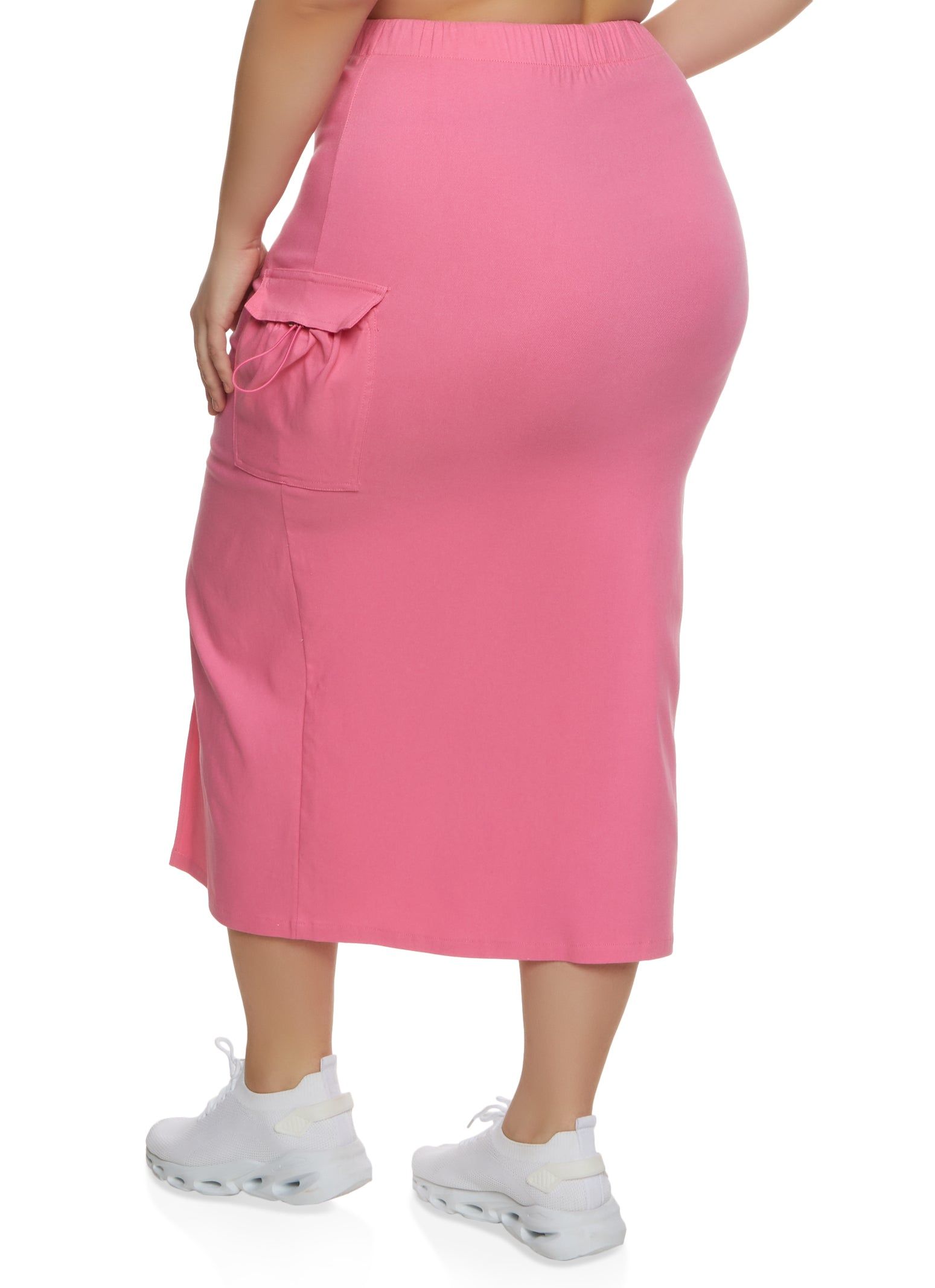 Plus Size Toggle Drawstring Cargo Maxi Skirt sold by Rainbow product image thumbnail 3