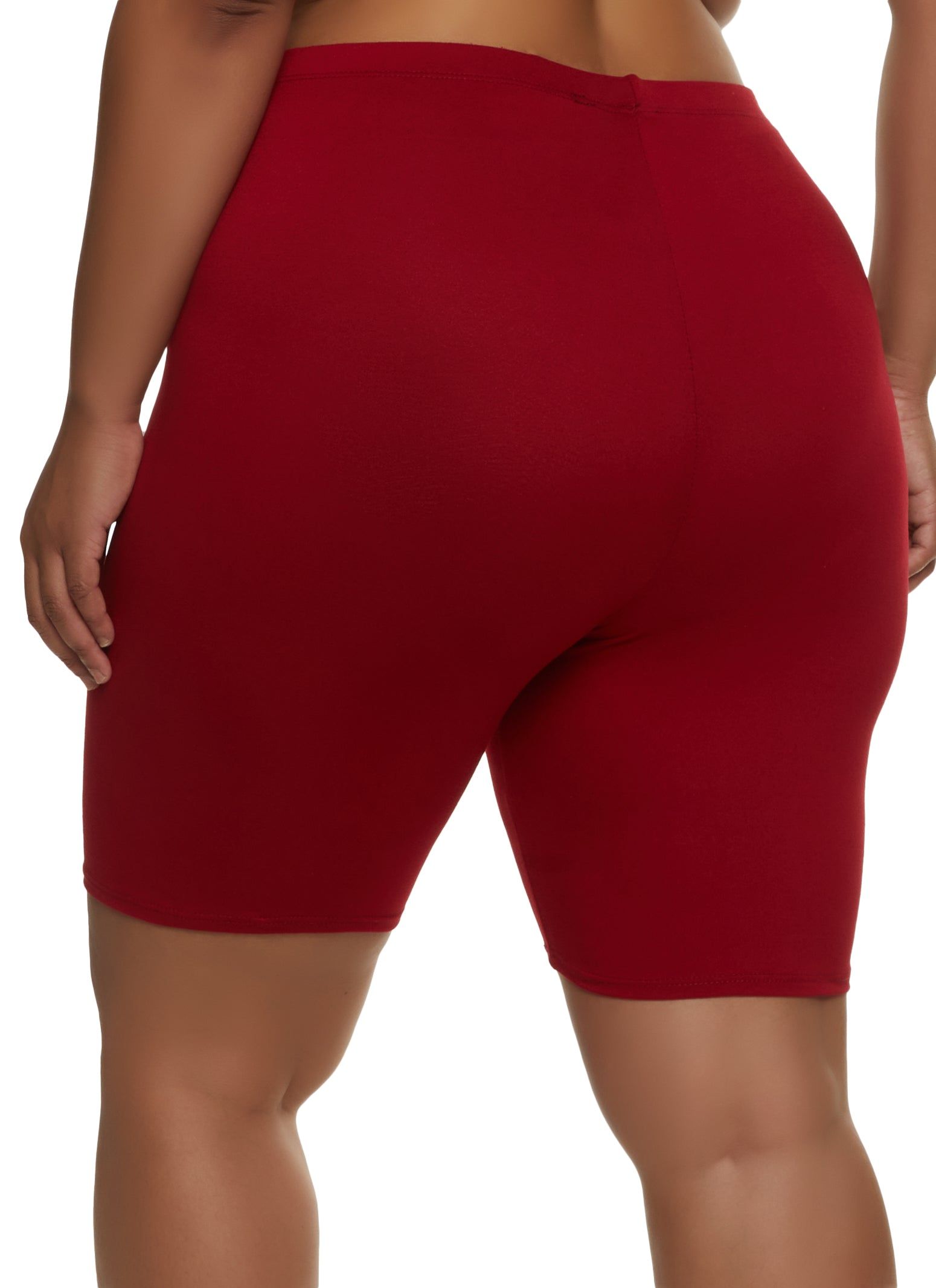 Plus Size Solid High Waisted Bike Shorts sold by Rainbow product image thumbnail 2