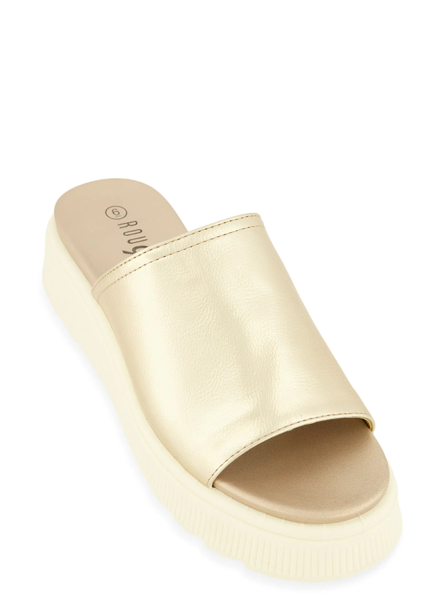 Round Toe Platform Slide Sandals sold by Rainbow