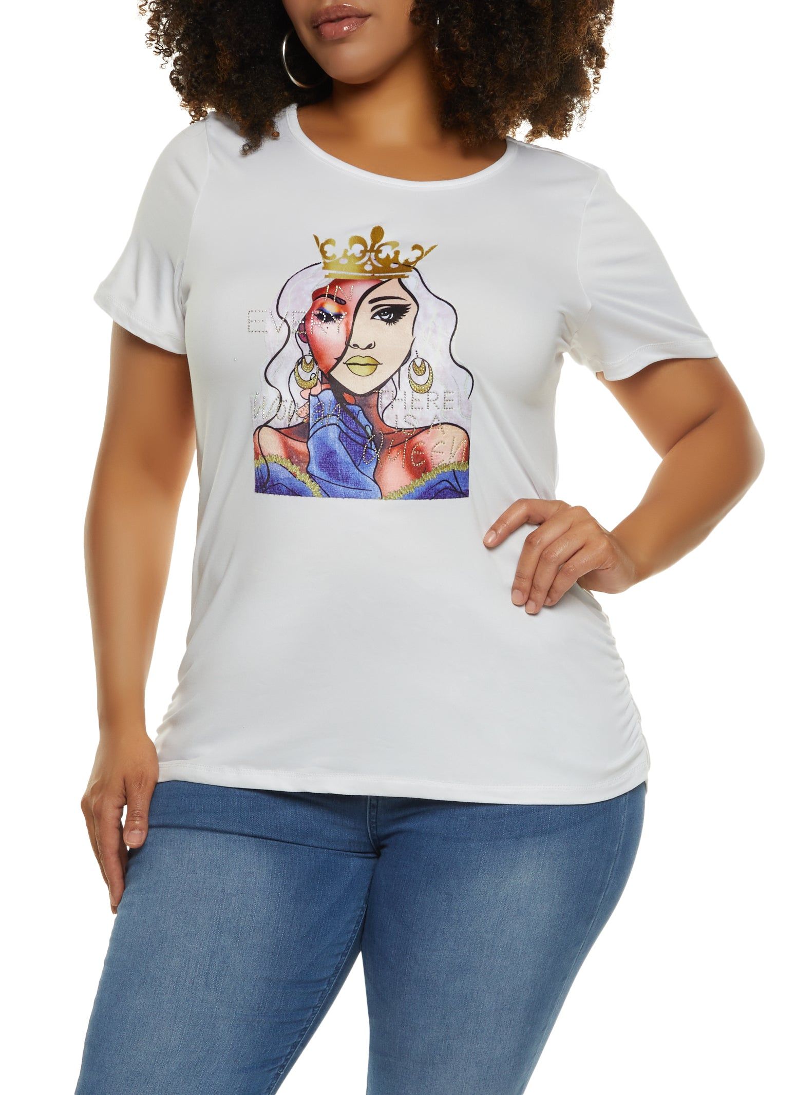 Plus Size In Every Woman There Is A Queen Graphic Tee sold by Rainbow