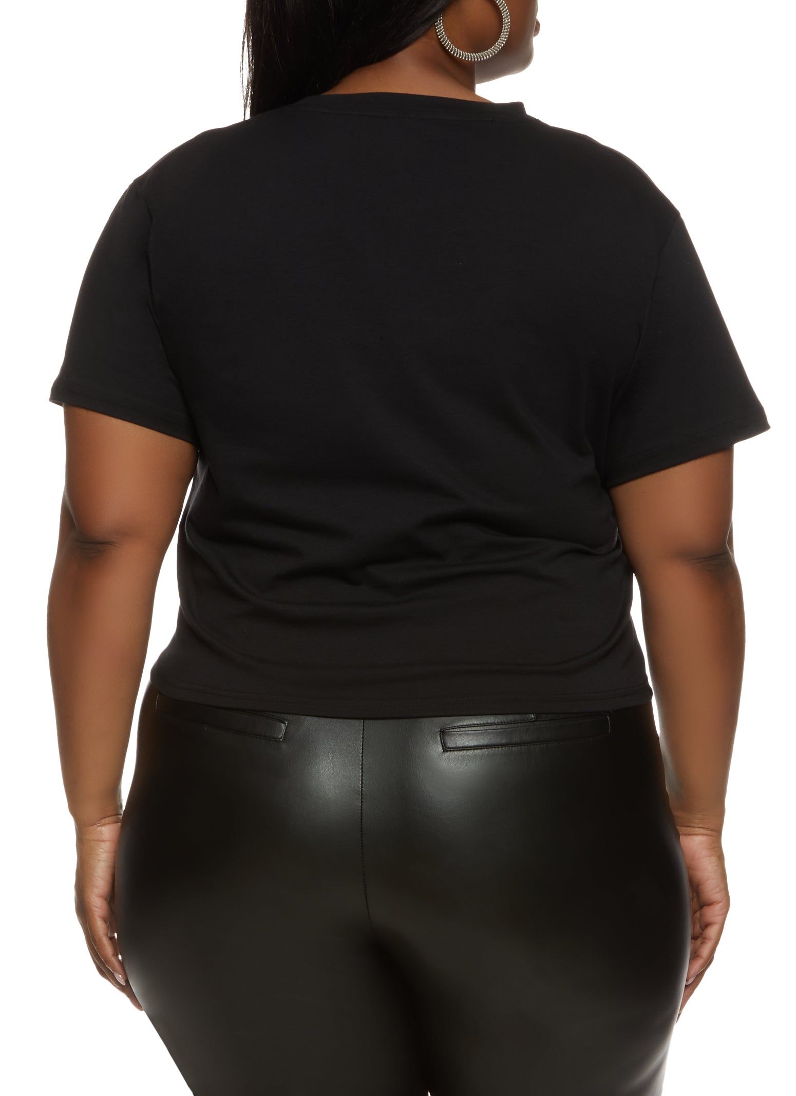 Plus Size Born To Ride Knot Front Graphic Tee sold by Rainbow product image thumbnail 2