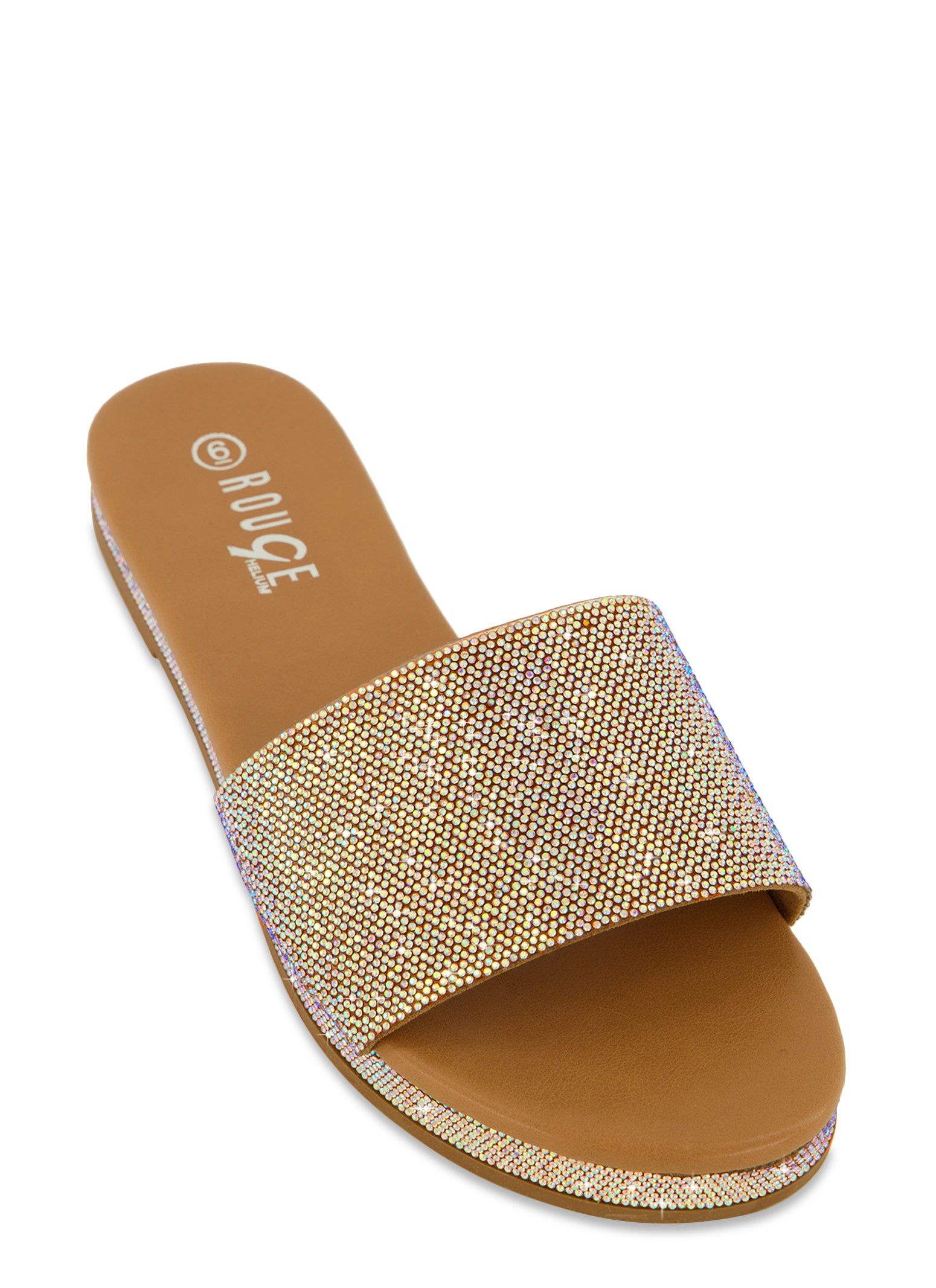 Rhinestone Band Open Toe Flat Sandals sold by Rainbow