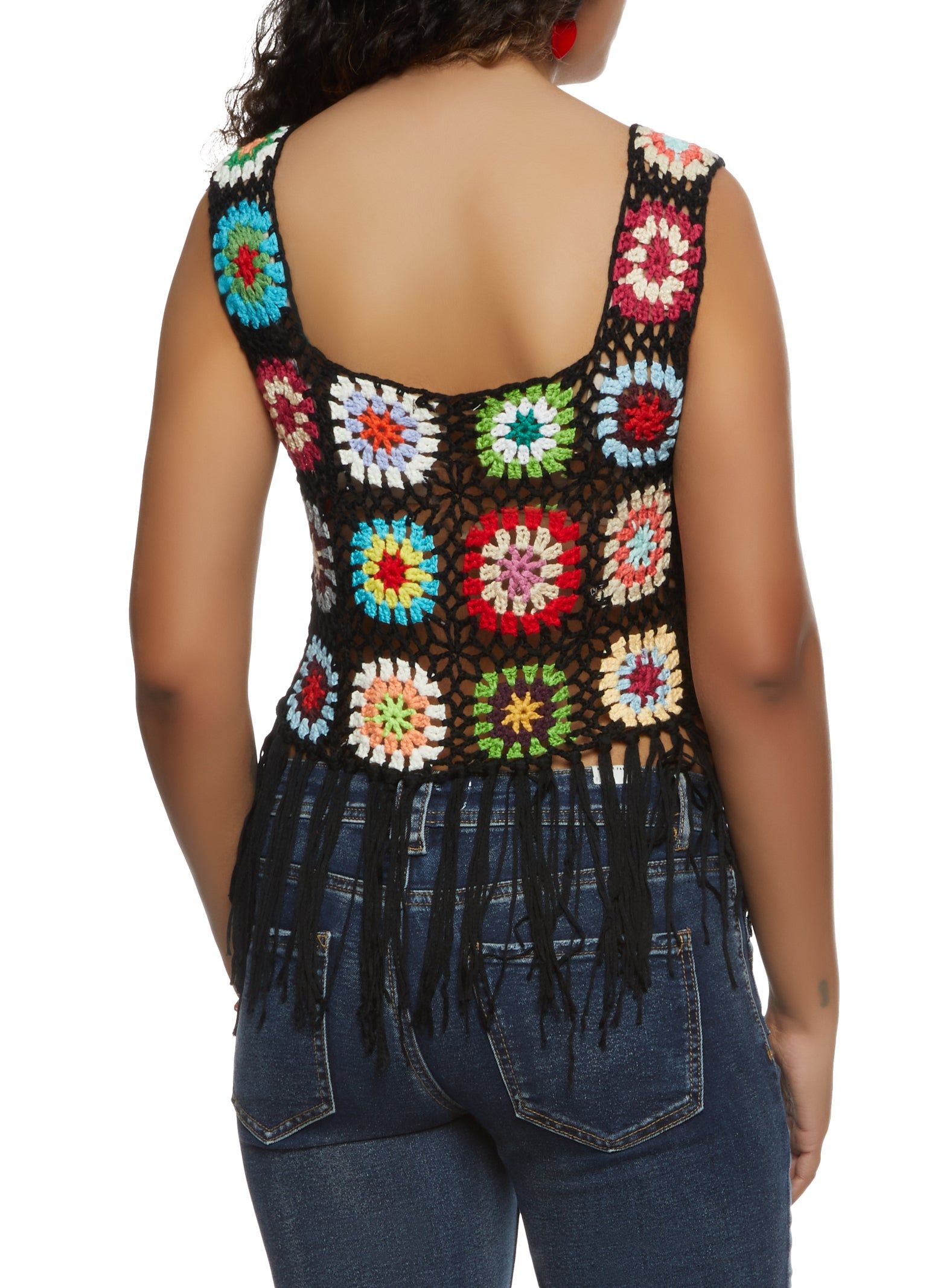 Crochet Fringe Hem Tank Top sold by Rainbow product image thumbnail 2