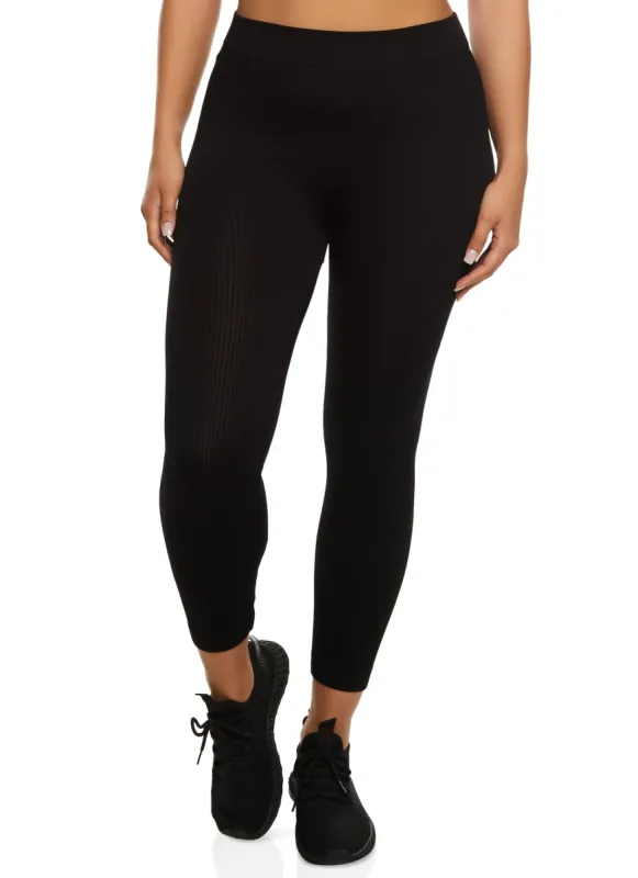 Waffle Knit High Waisted Leggings sold by Rainbow