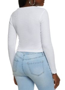 Ribbed New York Embroidered Crop Top sold by Rainbow