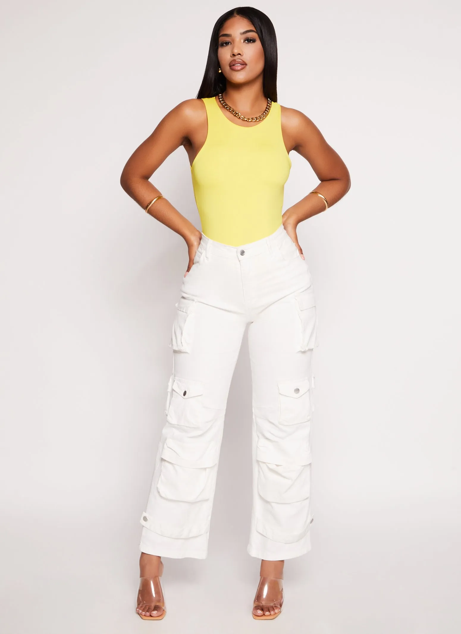 Daisy Solid Racerback Tank Bodysuit sold by Rainbow product image thumbnail 2