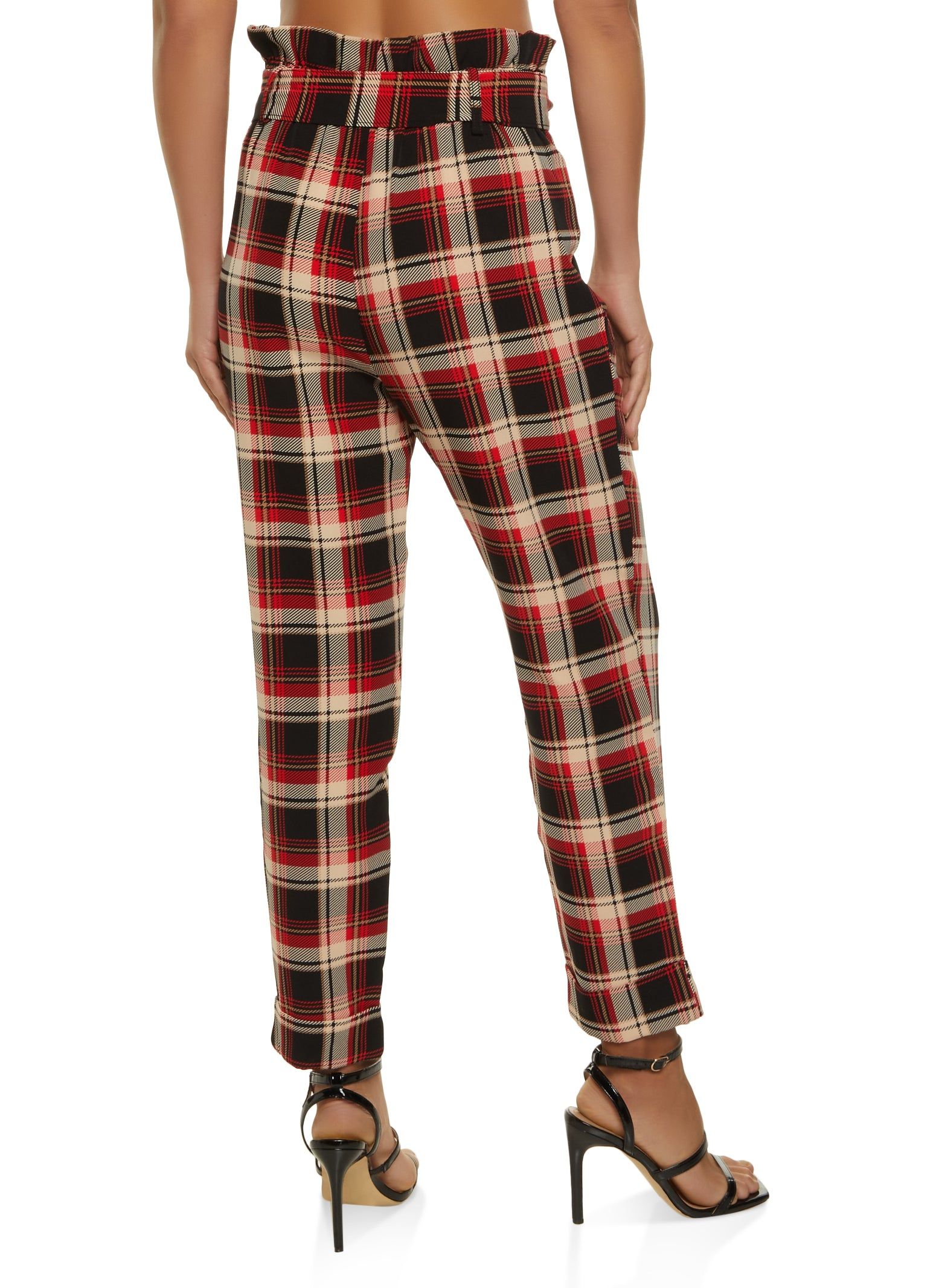 Plaid Paper Bag Waist Pants sold by Rainbow product image thumbnail 2