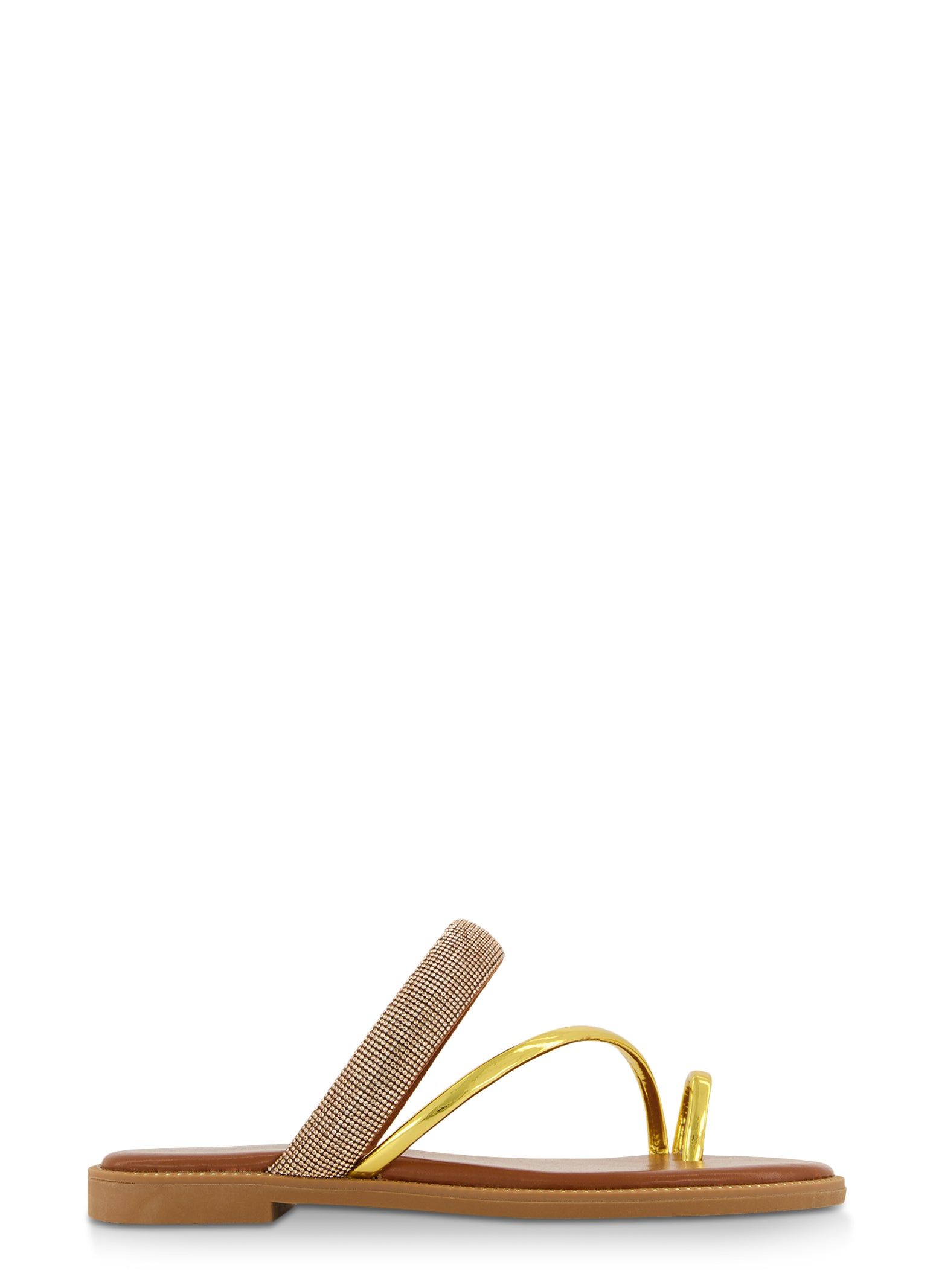 Toe Loop Studded Rhinestone Band Slide Sandals sold by Rainbow product image thumbnail 2