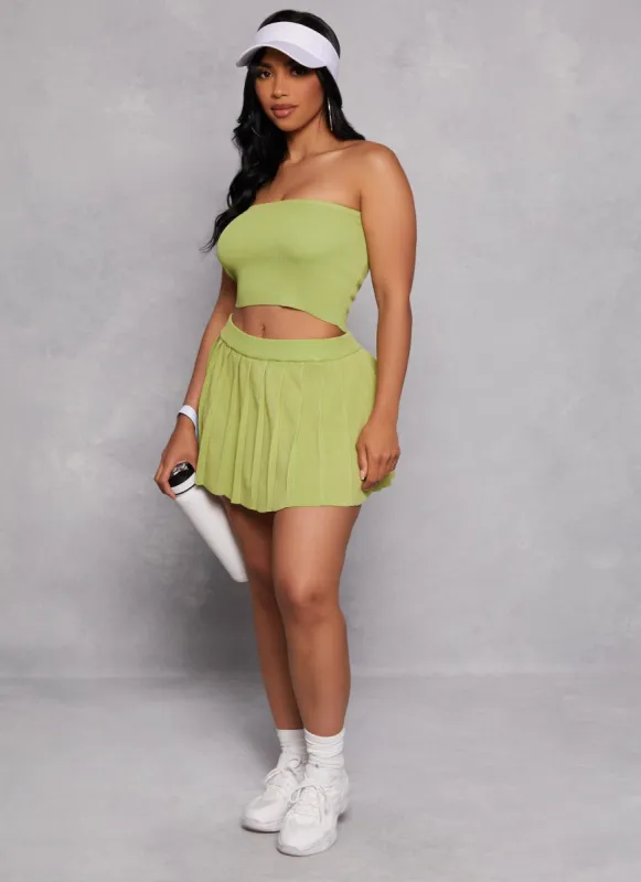 Daisy Pleated Mini Skort sold by Rainbow