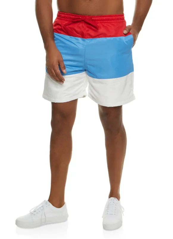 Mens Color Block Training Shorts sold by Rainbow