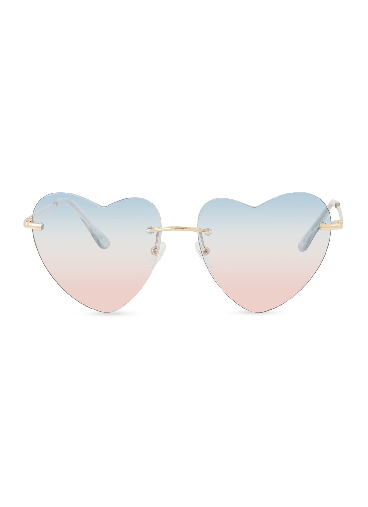 Heart Rimless Sunglasses sold by Rainbow