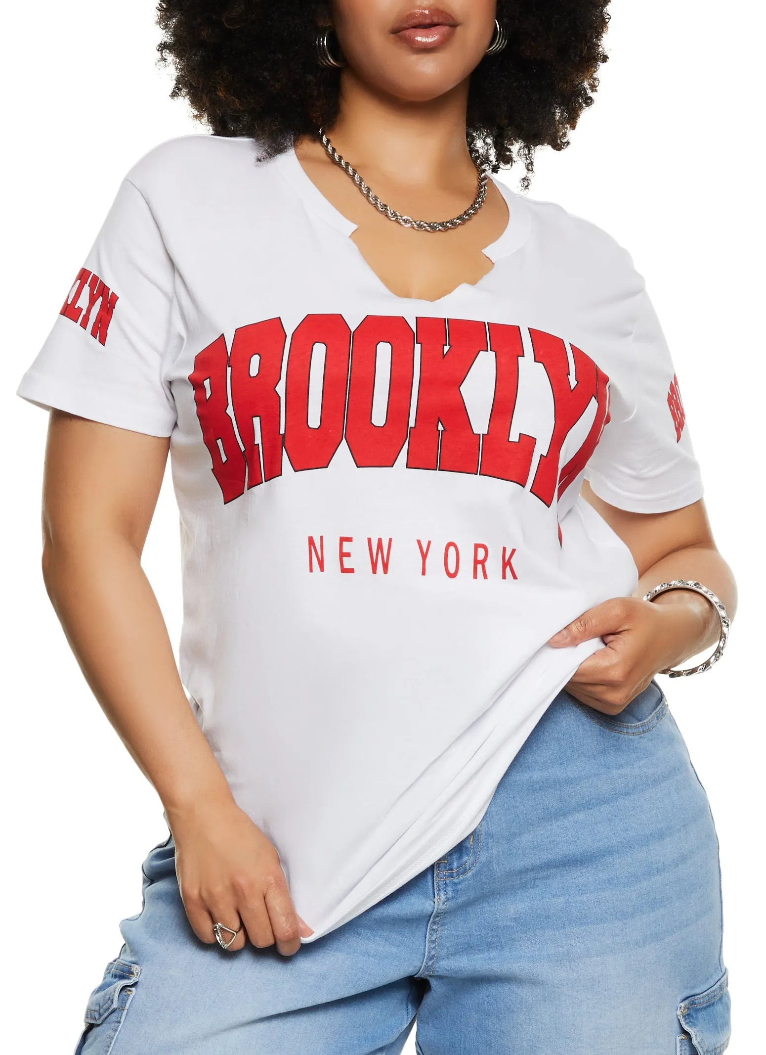 Plus Size Brooklyn New York Short Sleeve Graphic Tee sold by Rainbow product image thumbnail 2