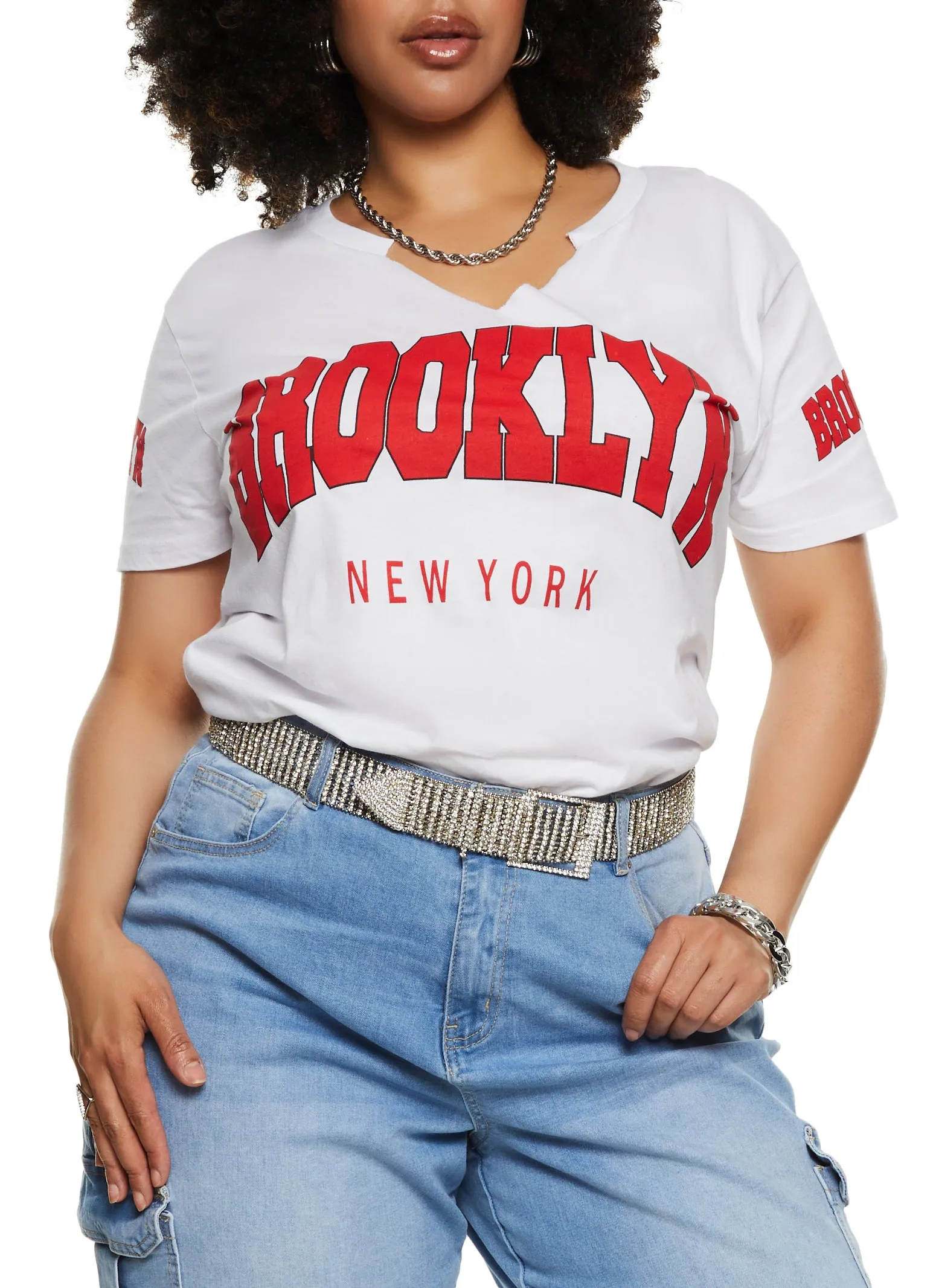 Plus Size Brooklyn New York Short Sleeve Graphic Tee sold by Rainbow