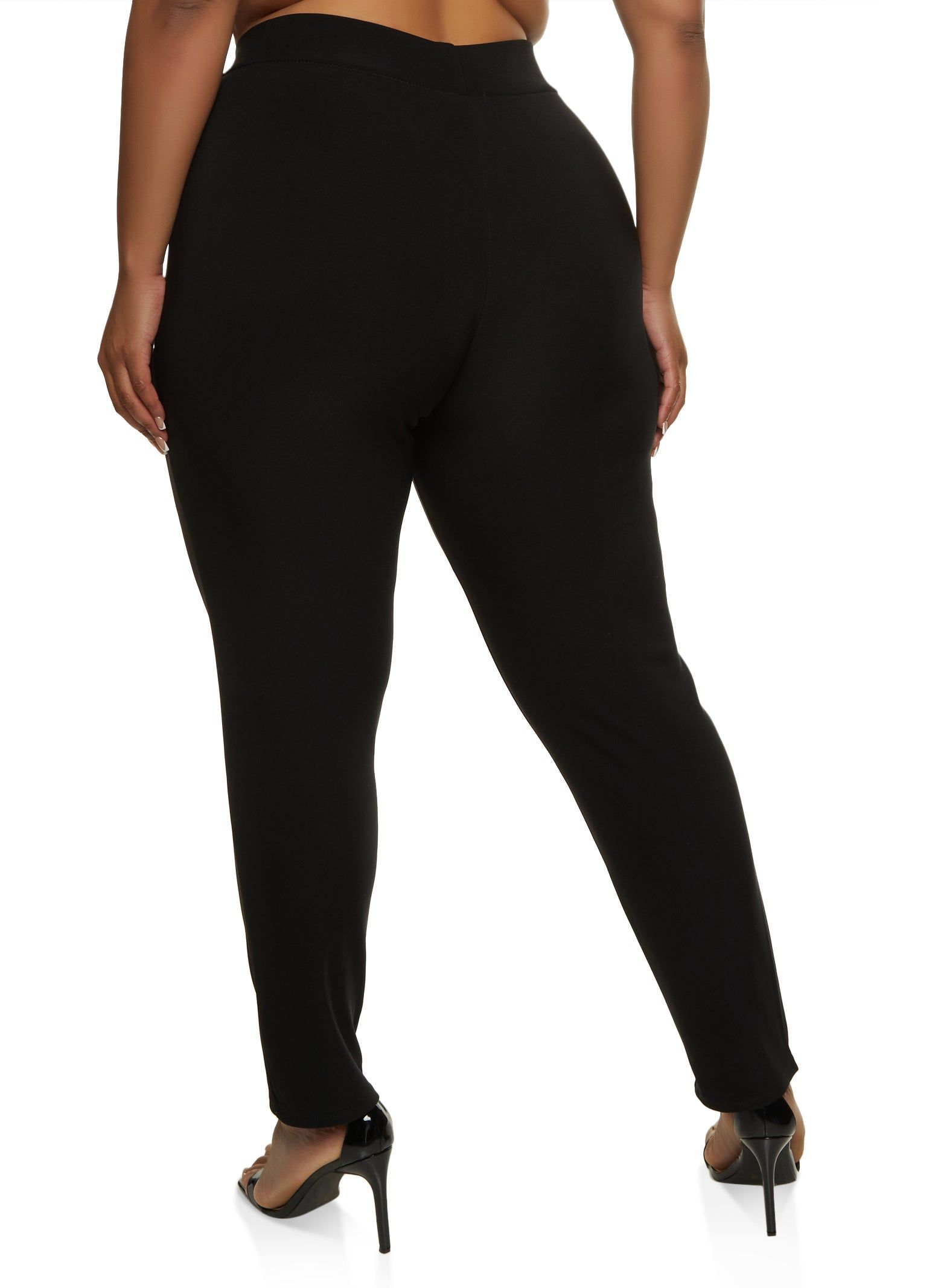 Plus Size Scuba Button Detail Pocket Pants sold by Rainbow product image thumbnail 2