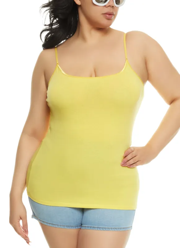 Plus Size Basic Scoop Neck Cami sold by Rainbow