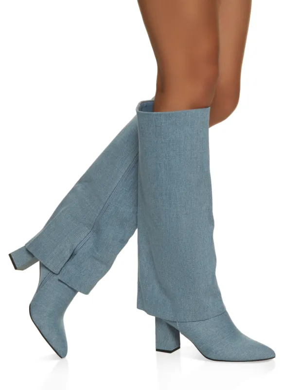 Knee High Fold Over Boots sold by Rainbow