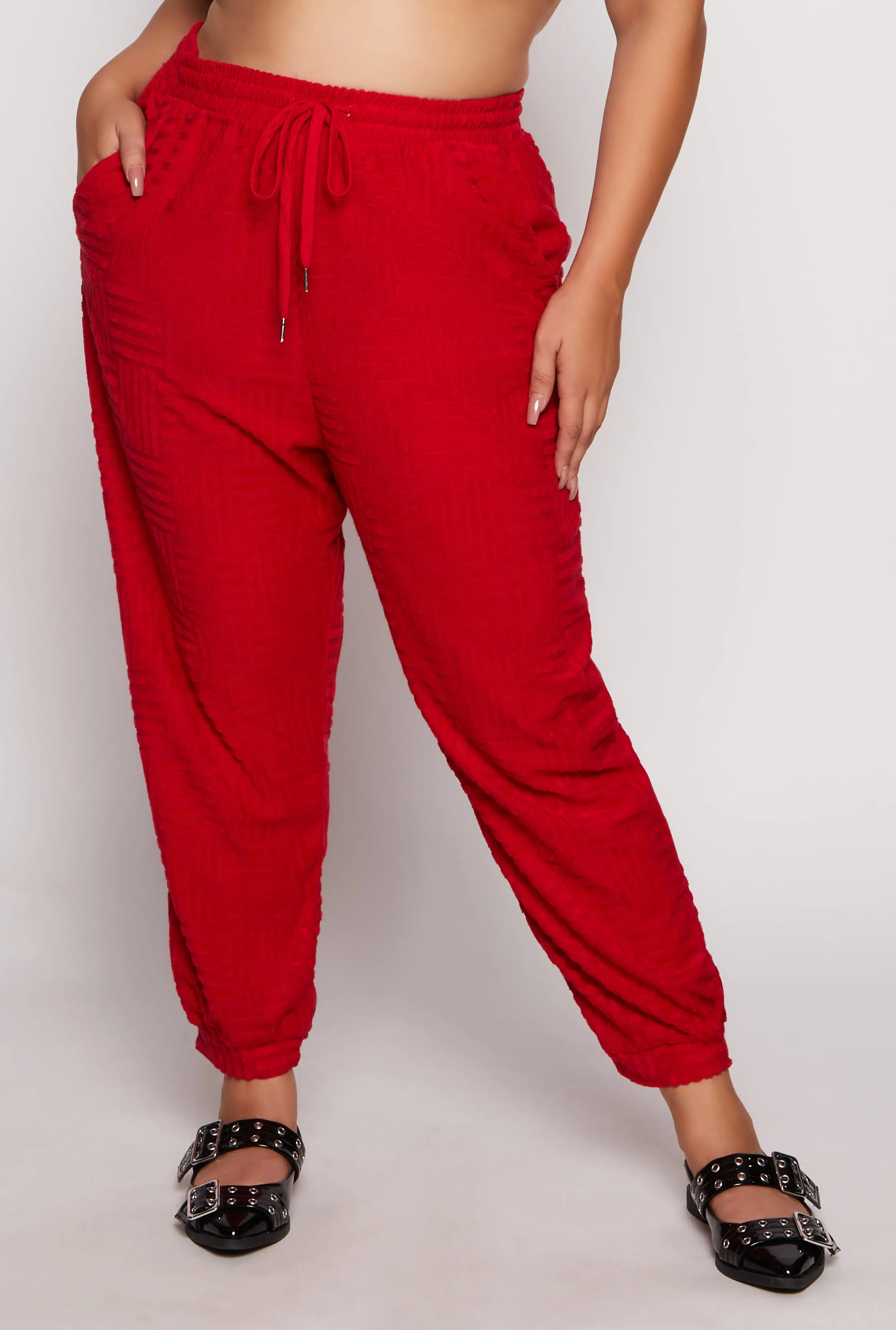 Plus Size Chenille Drawstring Joggers sold by Rainbow product image thumbnail 2