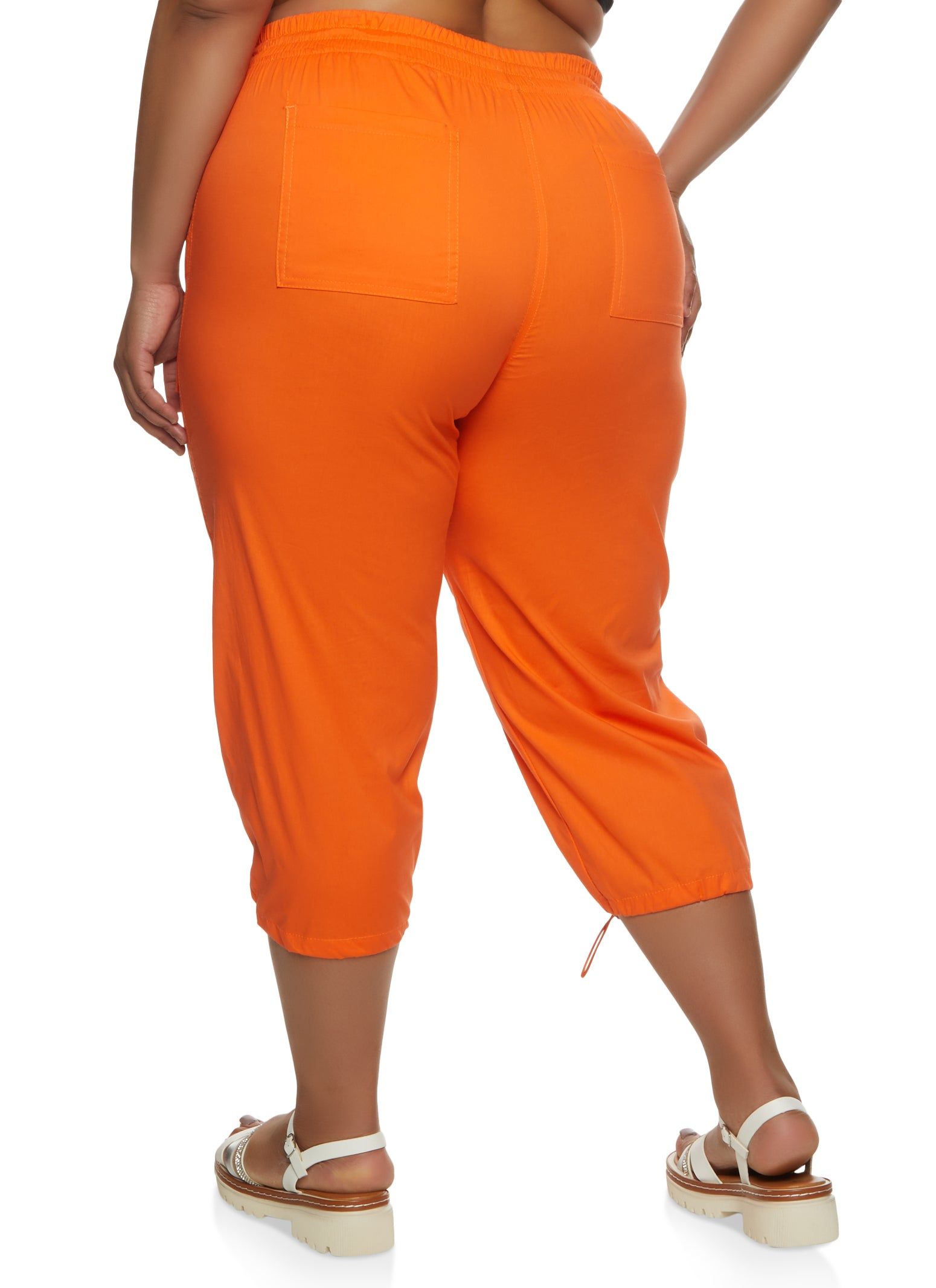Plus Size Poplin Drawstring Capri Pants sold by Rainbow product image thumbnail 2