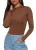 Solid Mock Neck Long Sleeve Bodysuit sold by Rainbow