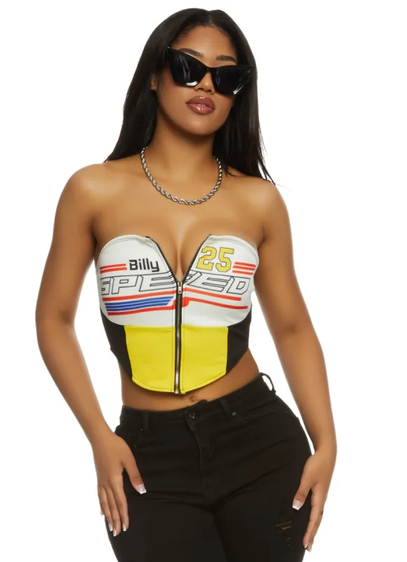 Speed Zip Front Corset Top sold by Rainbow