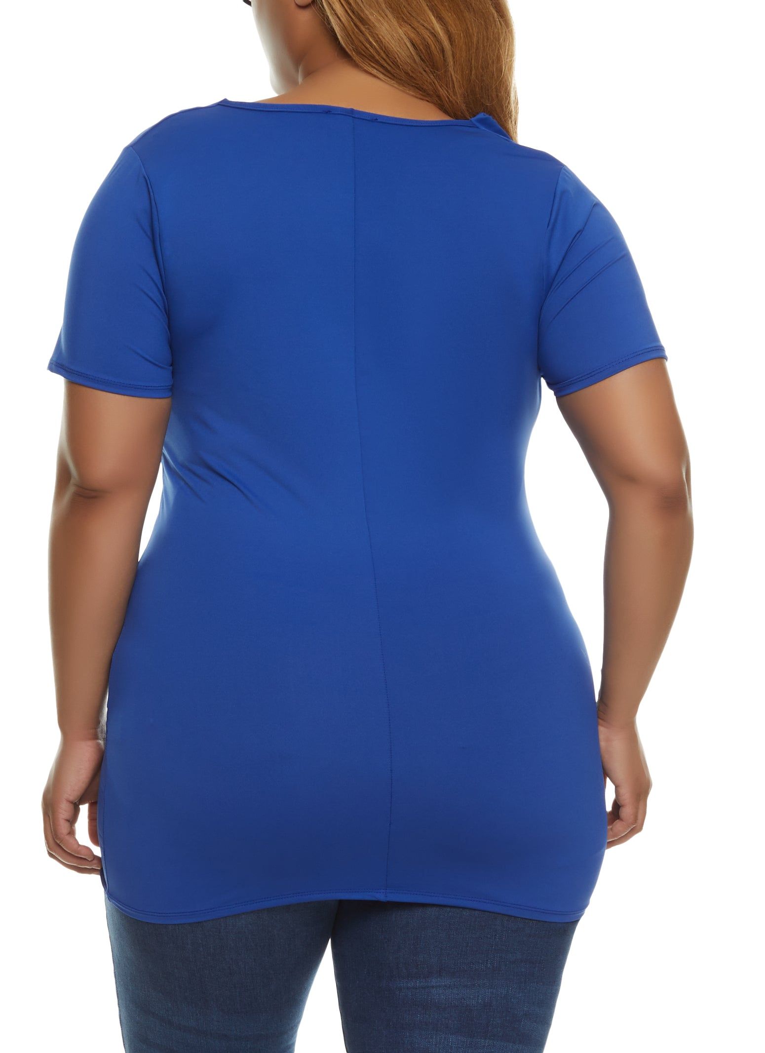 Plus Size Cowl Neck Top with Necklace sold by Rainbow product image thumbnail 2