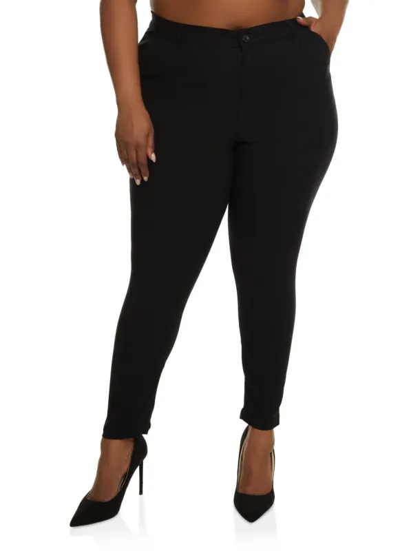 Plus Size Printed High Waisted Dress Pants sold by Rainbow