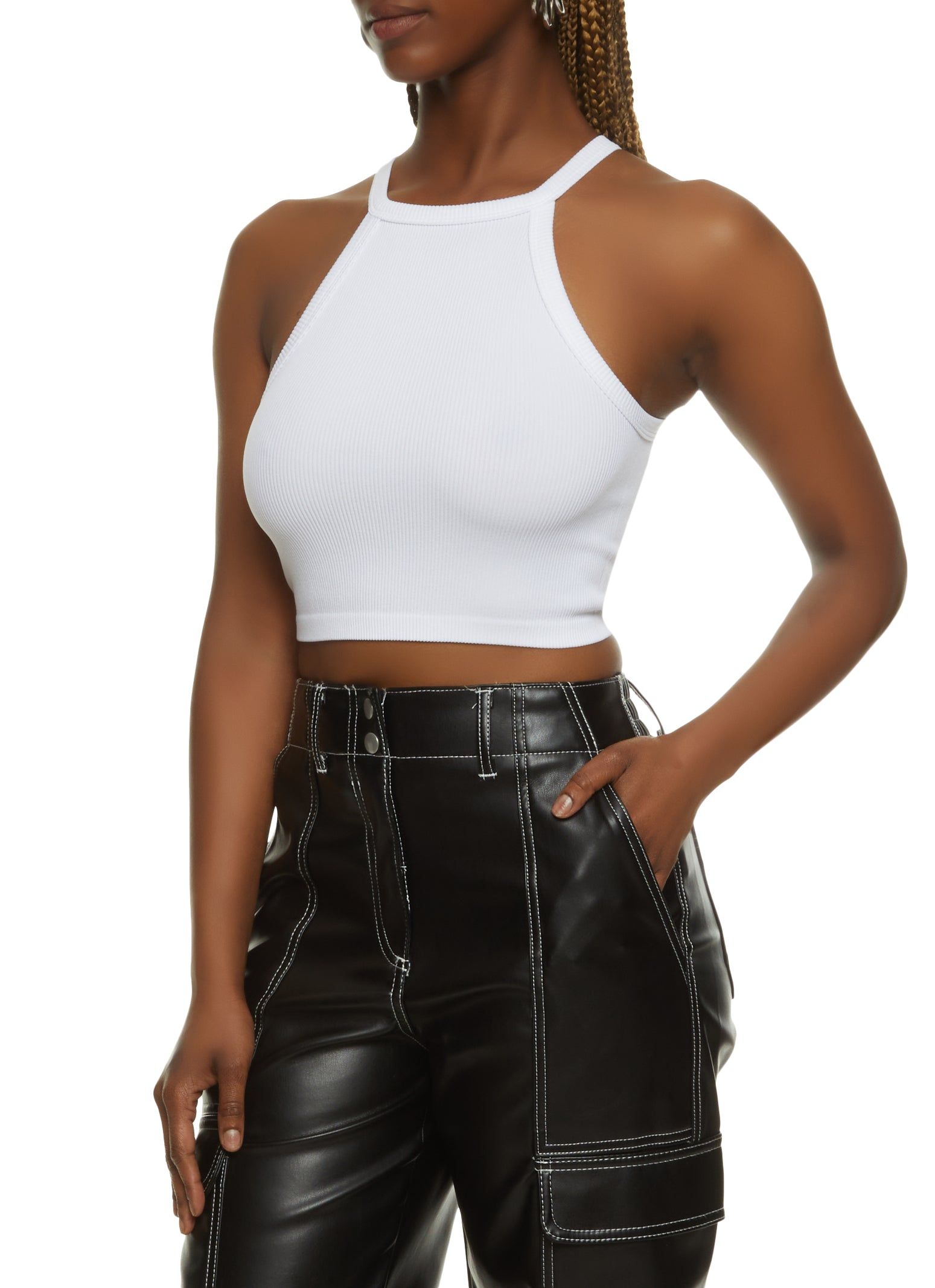 High Neck Cropped Cami sold by Rainbow