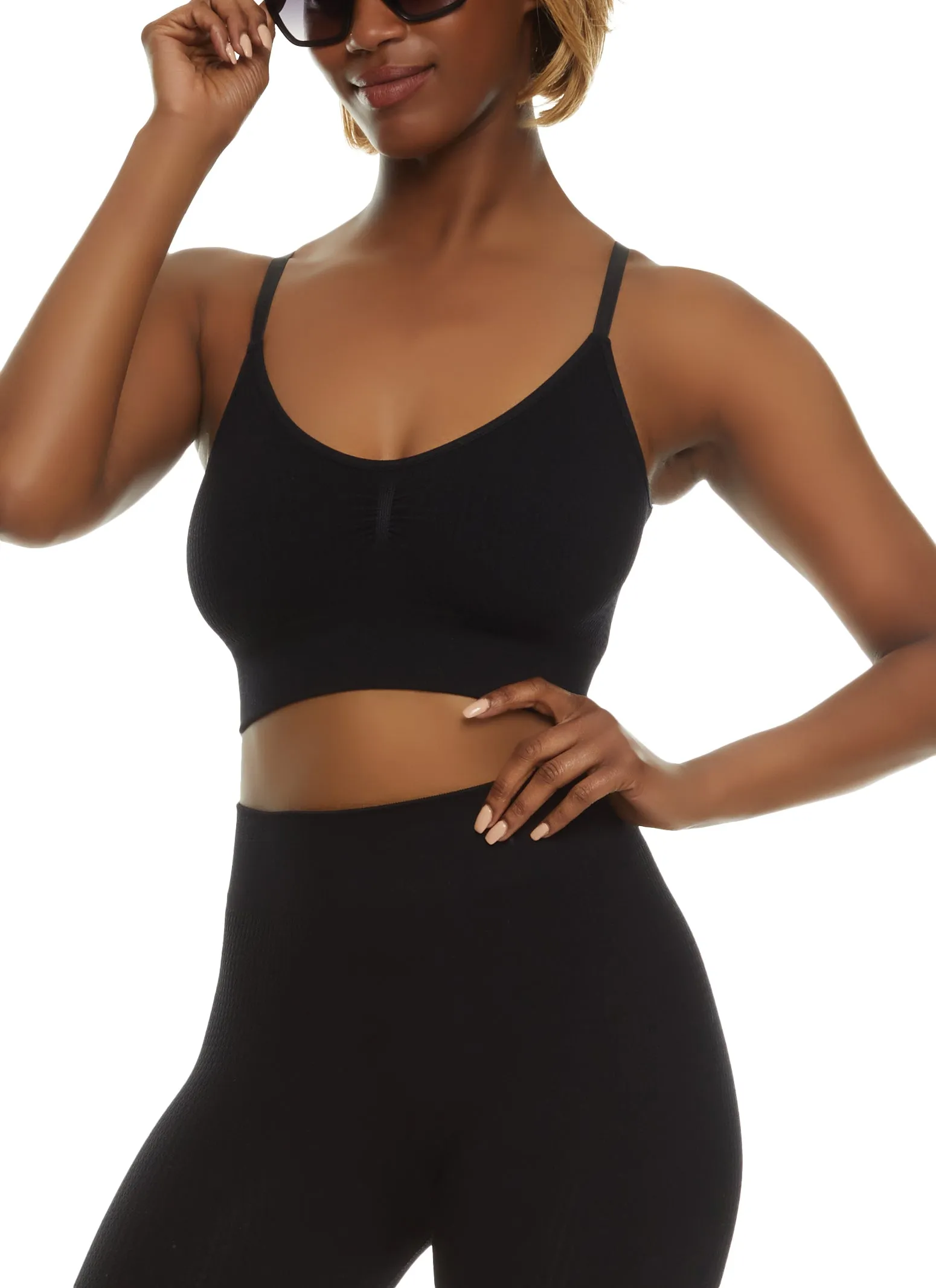 Seamless Textured Knit Scoop Neck Cami sold by Rainbow