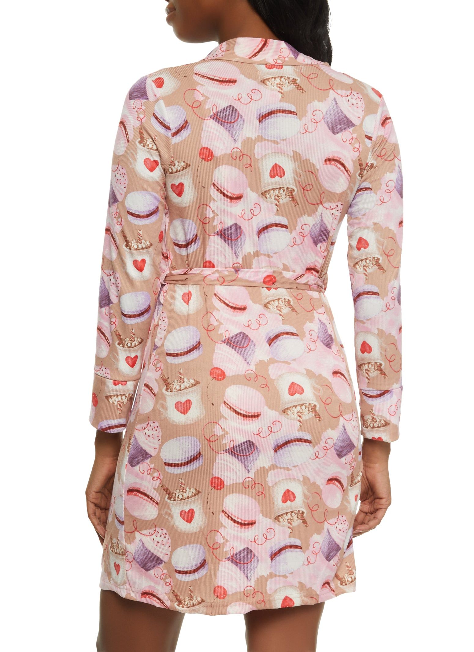Ribbed Cupcake Print Cami Nightgown and Robe sold by Rainbow product image thumbnail 2