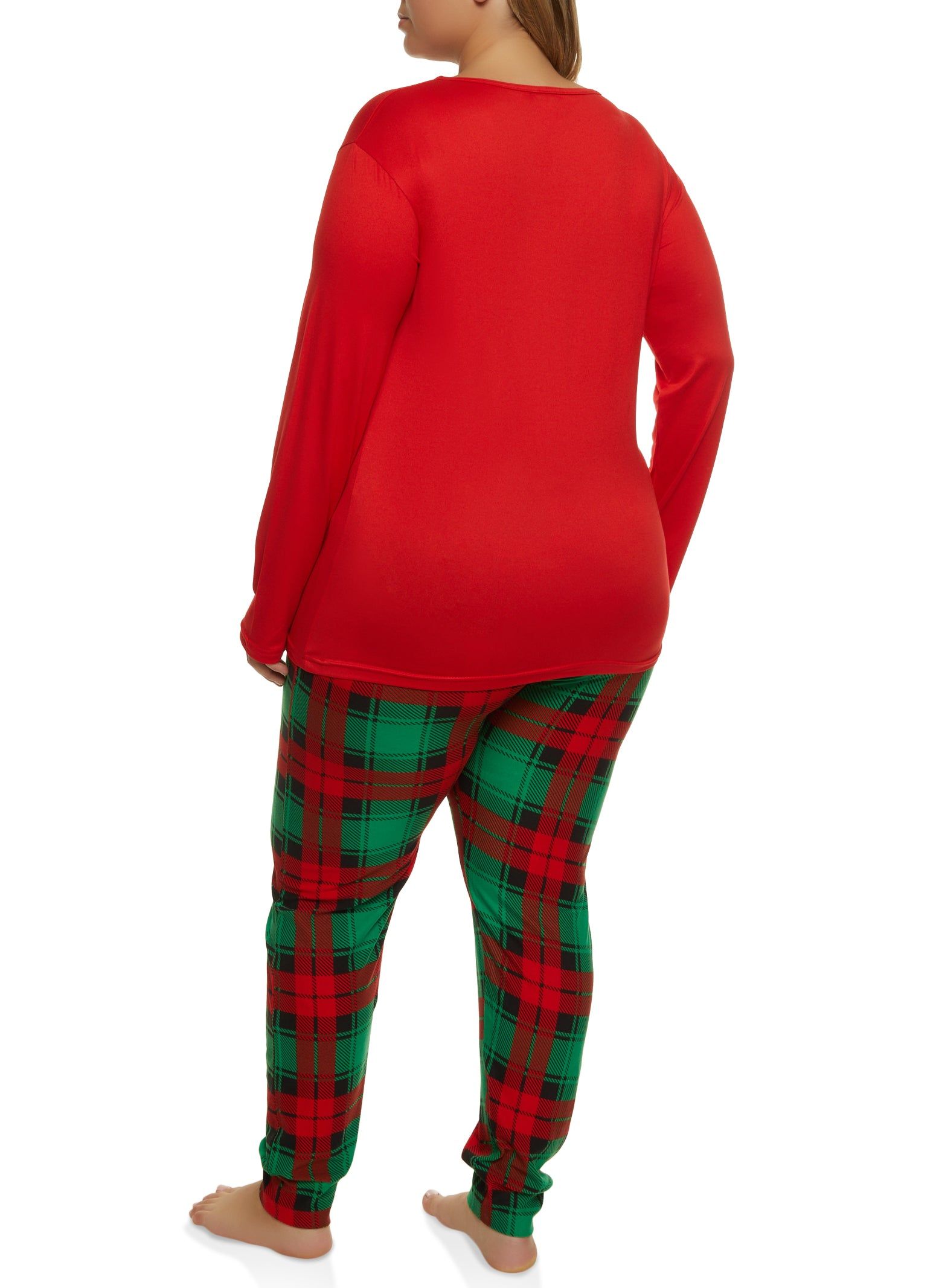 Plus Size Cuddle Partner Graphic Long Sleeve Pajama Top and Pants sold by Rainbow product image thumbnail 2