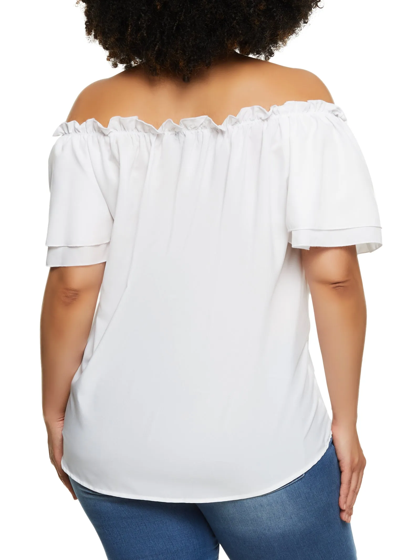 Plus Size Off the Shoulder Bow Front Blouse sold by Rainbow product image thumbnail 3
