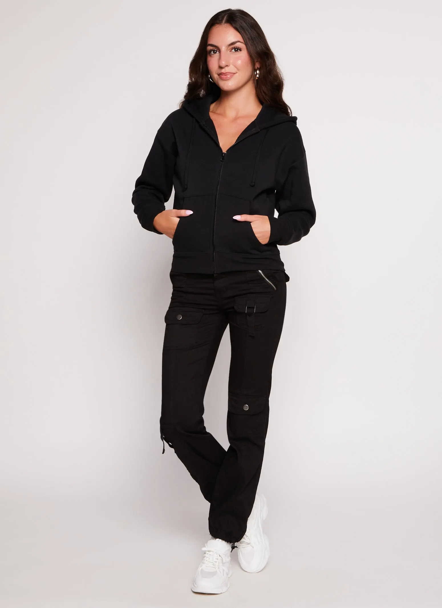 Fleece Zip Front Hooded Sweatshirt sold by Rainbow product image thumbnail 2