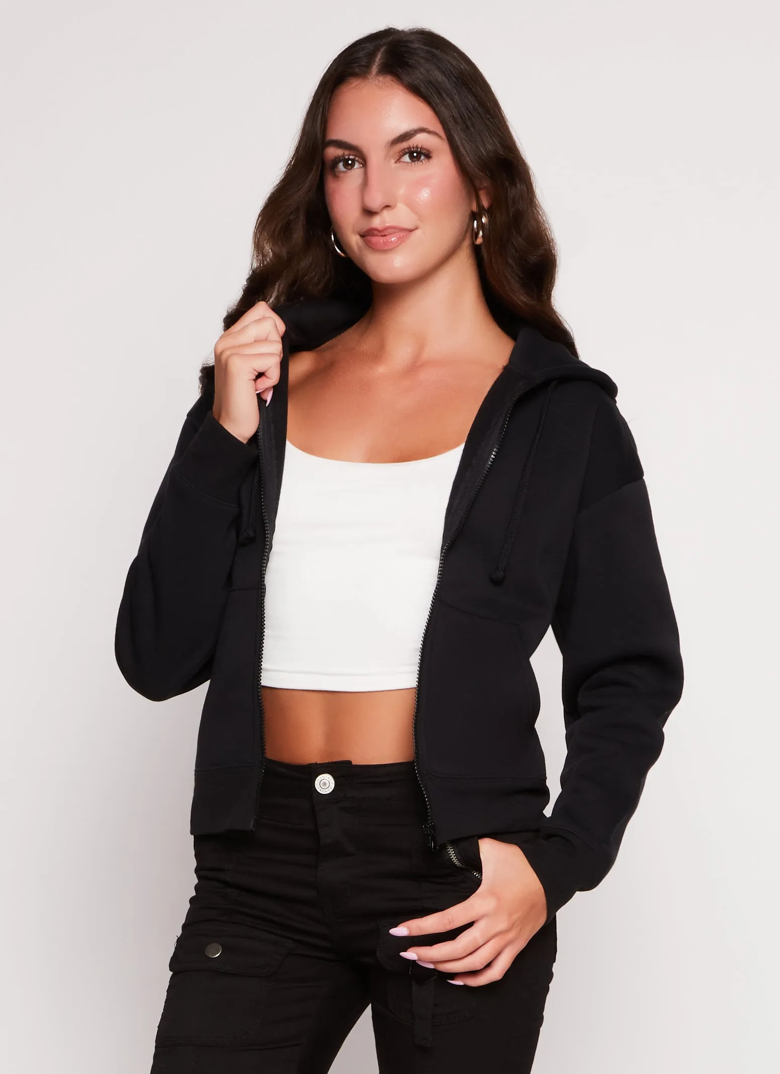 Fleece Zip Front Hooded Sweatshirt sold by Rainbow