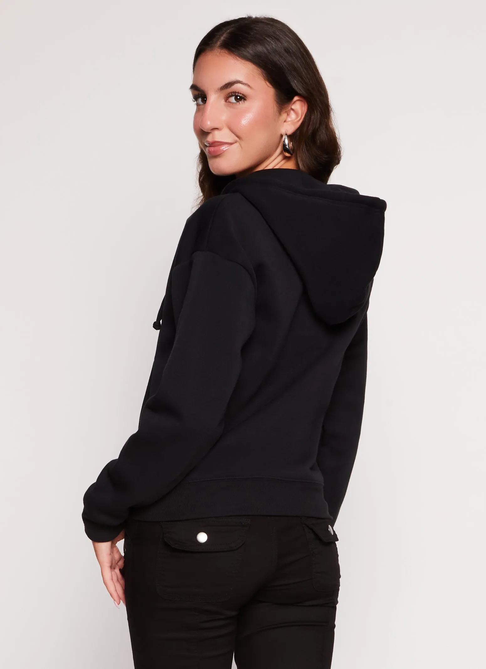 Fleece Zip Front Hooded Sweatshirt sold by Rainbow product image thumbnail 3