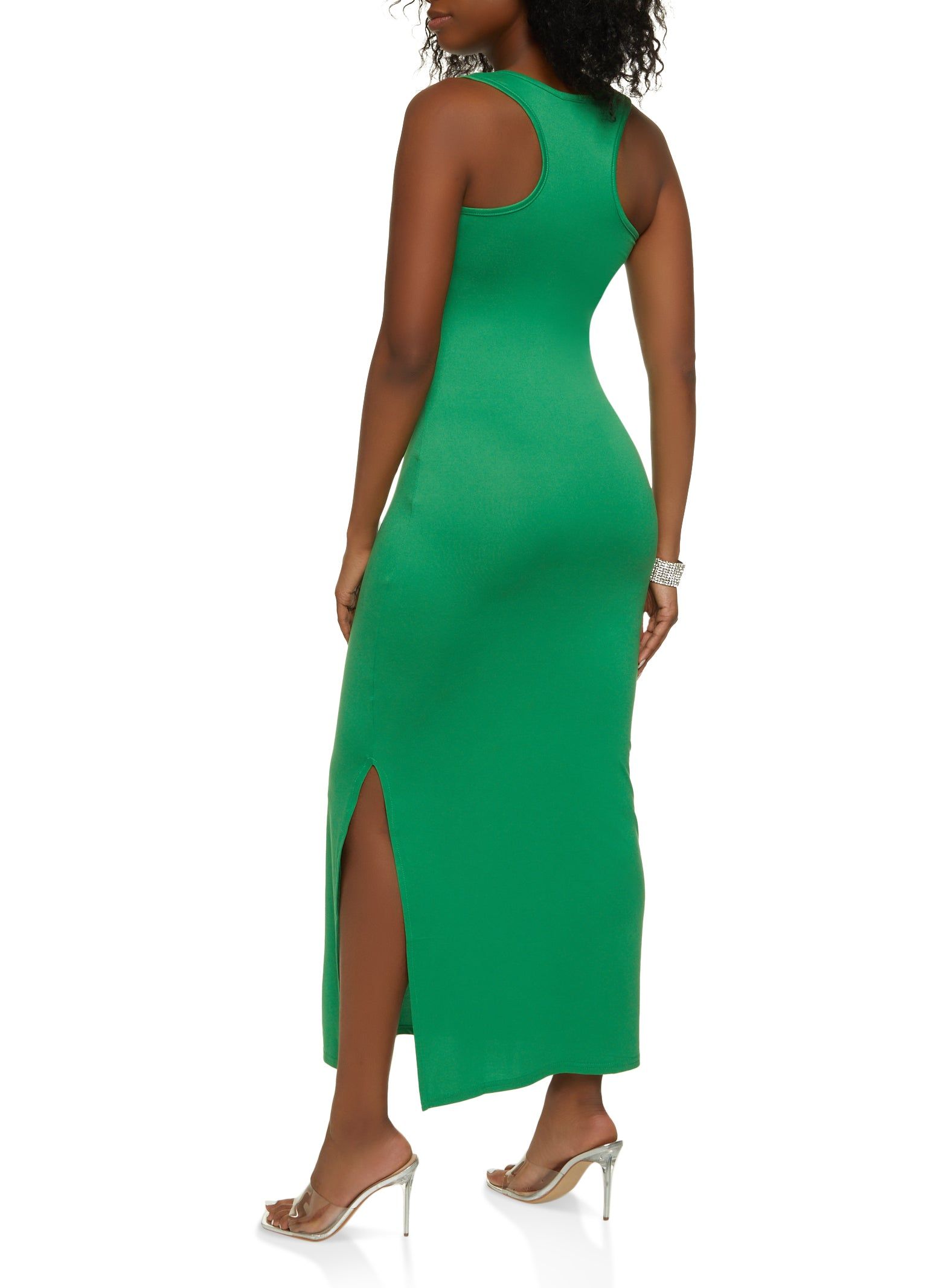 Solid Racerback Tank Maxi Dress sold by Rainbow product image thumbnail 3