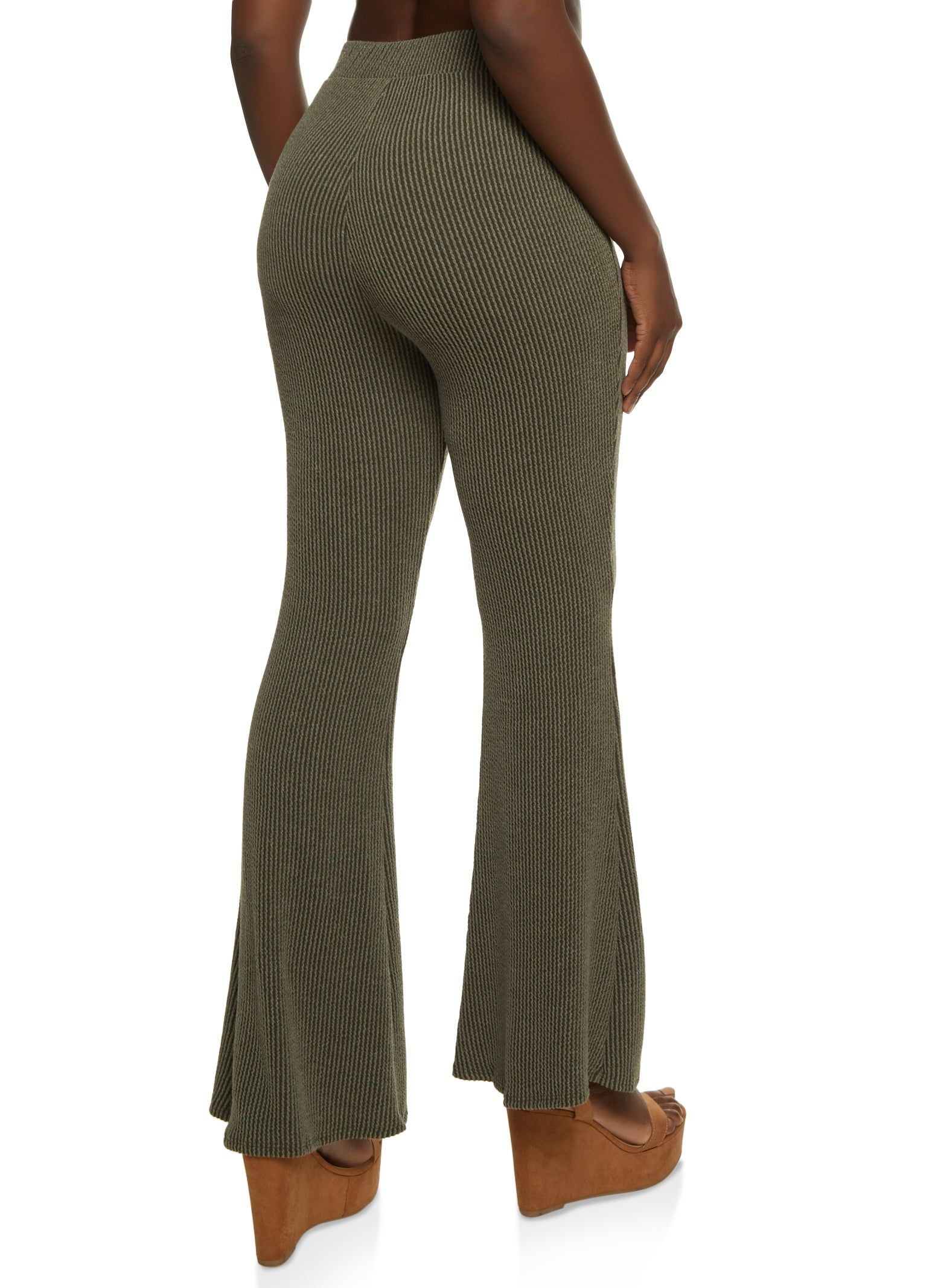 Ribbed High Waisted Flare Pants sold by Rainbow product image thumbnail 2