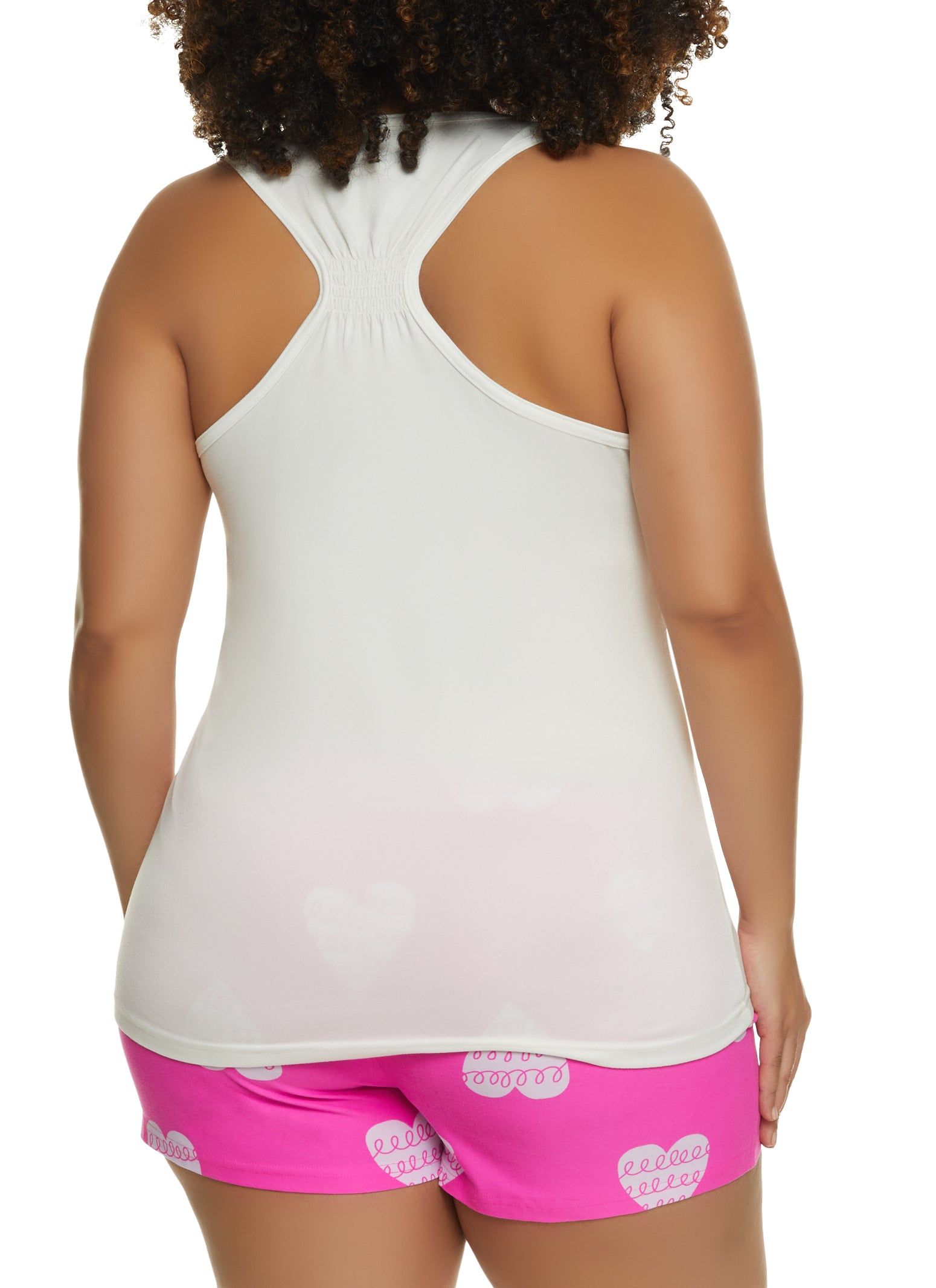 Plus Size Not Your Babe Pajama Tank Top and Shorts sold by Rainbow product image thumbnail 2