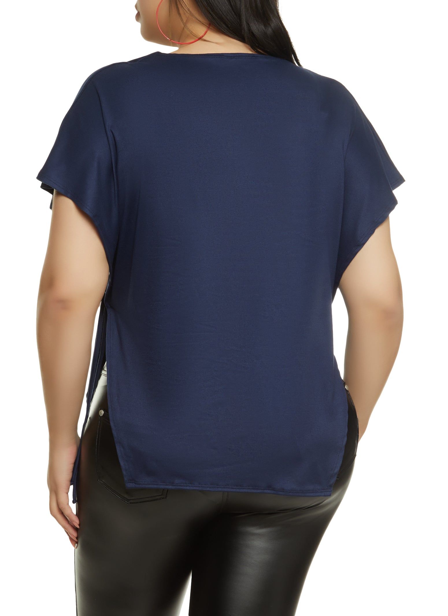 Plus Size Tie Side Rock and Roll Graphic Top sold by Rainbow product image thumbnail 2