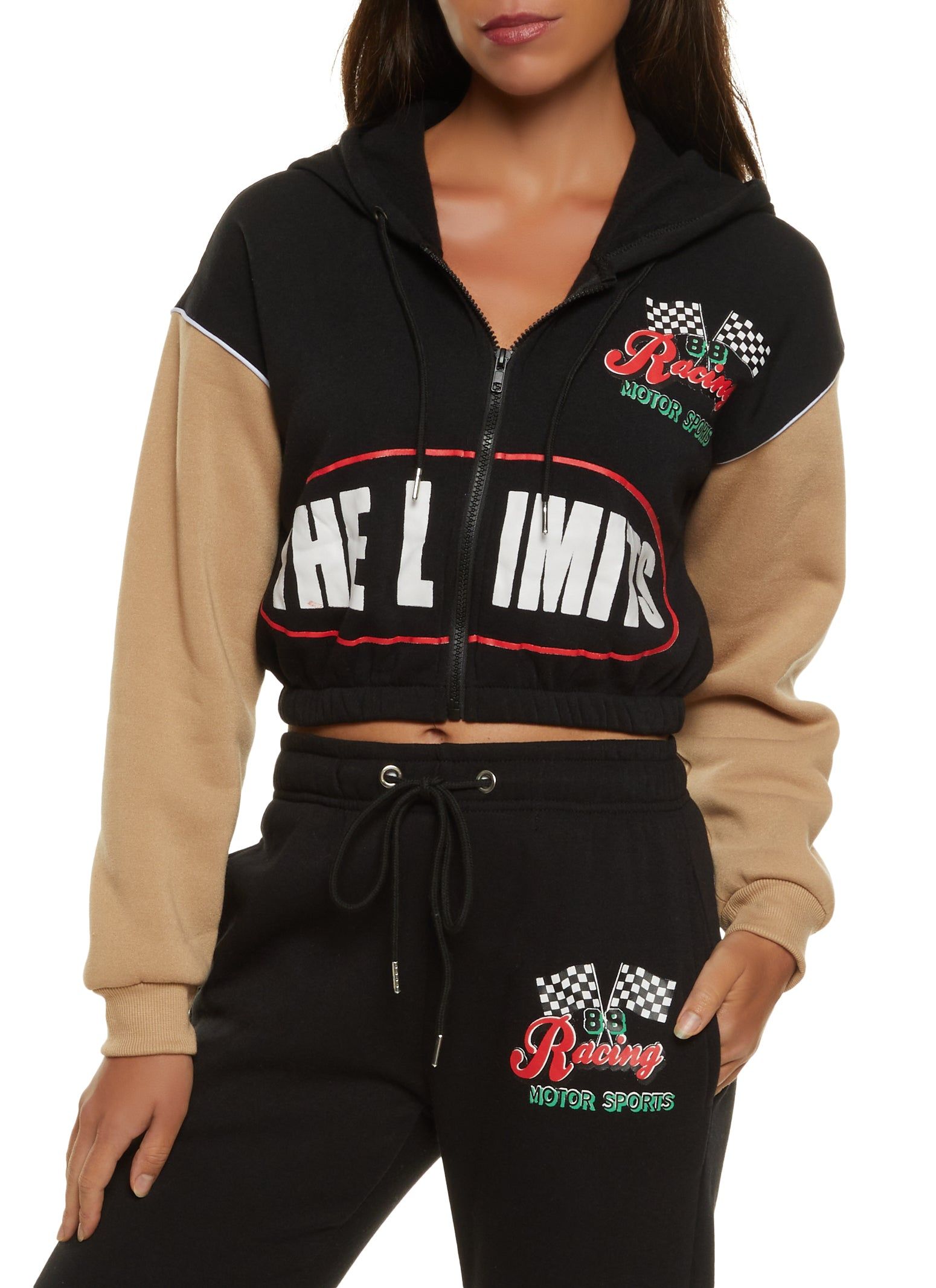 Racing Motor Sports Graphic Zip Front Hoodie sold by Rainbow