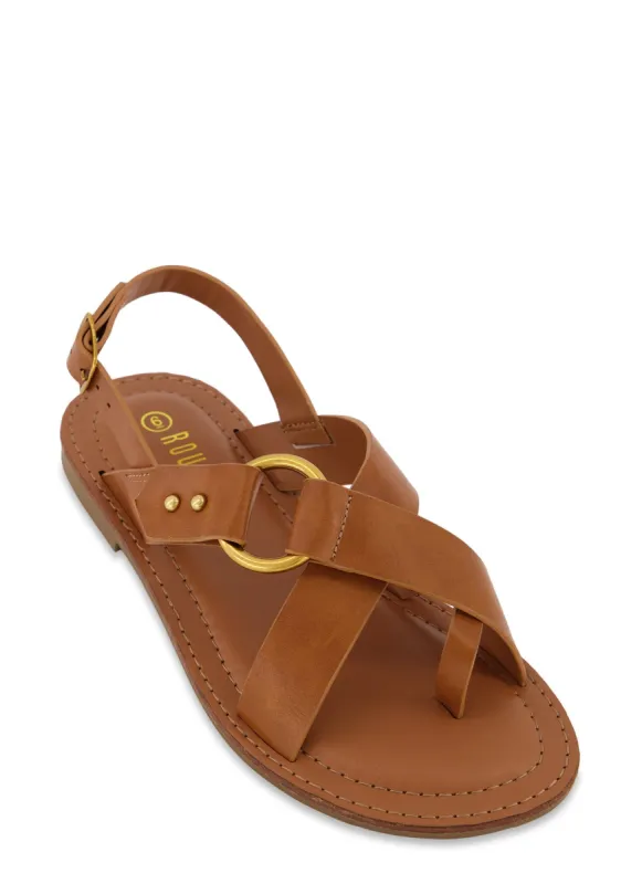 Toe Loop Cross Band Sandals sold by Rainbow