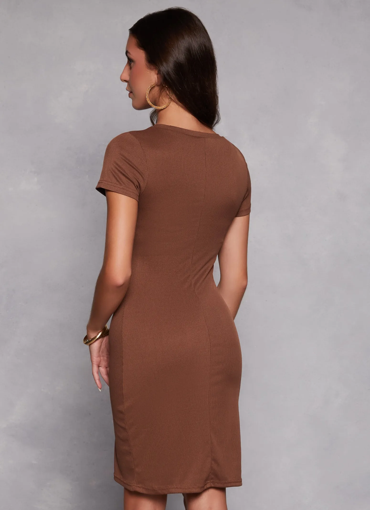 Daisy Ribbed Crew Neck T Shirt Dress sold by Rainbow product image thumbnail 3