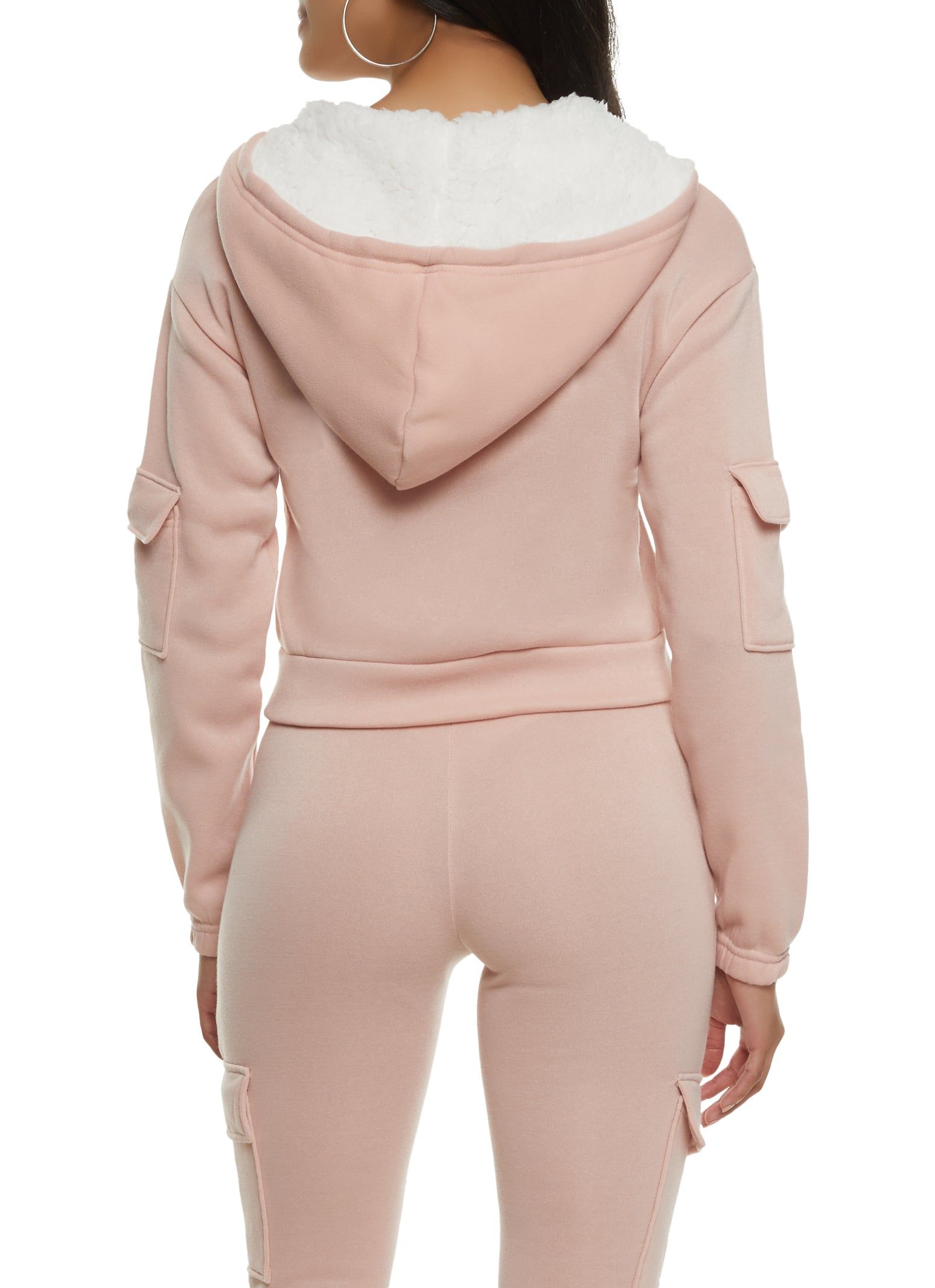 Cargo Pocket Sleeve Zip Front Hoodie sold by Rainbow product image thumbnail 3