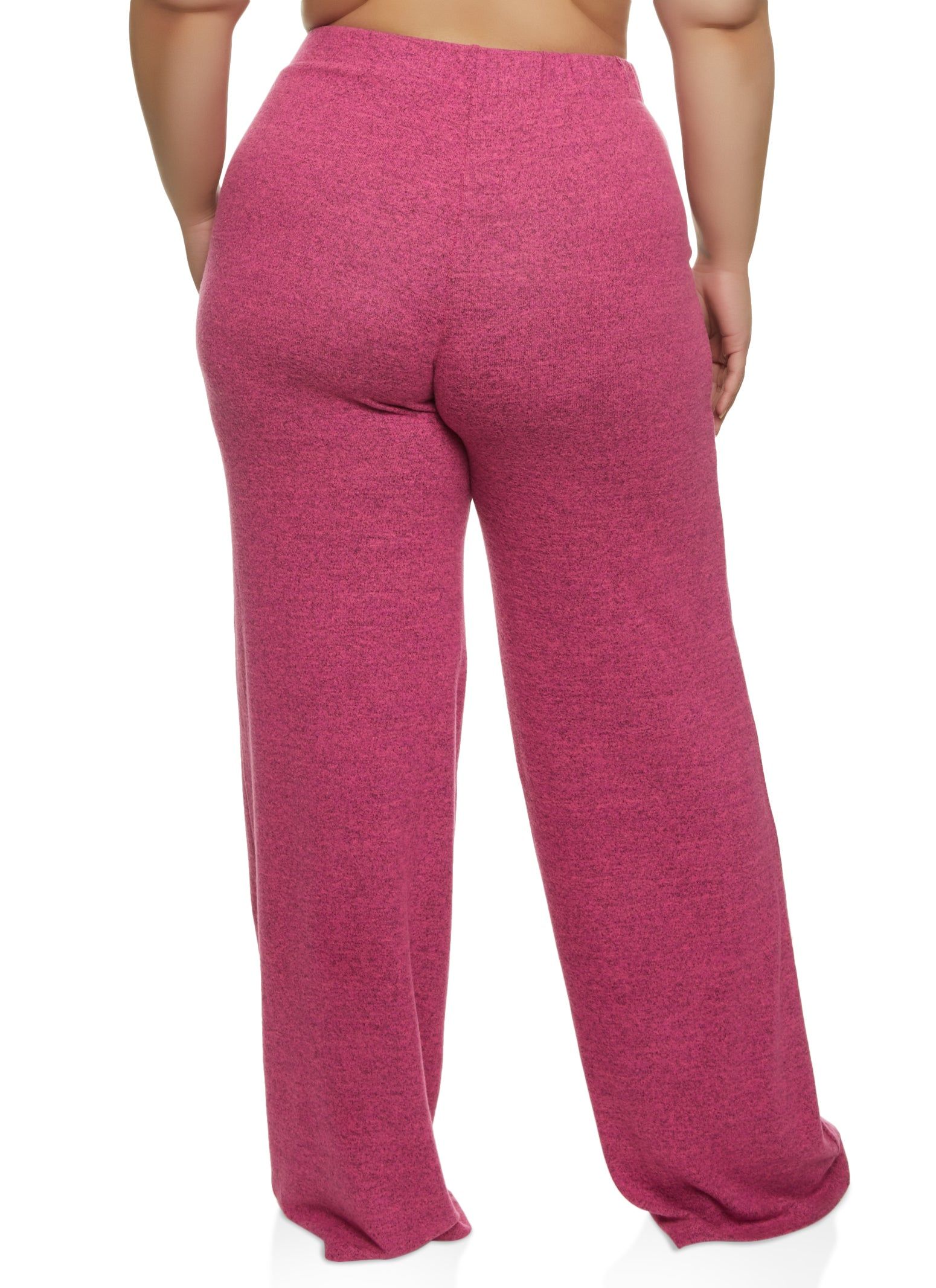Plus Size Brushed Knit High Waist Wide Leg Pants sold by Rainbow product image thumbnail 2