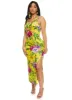 Floral Print Side Slit Tank Dress sold by Rainbow